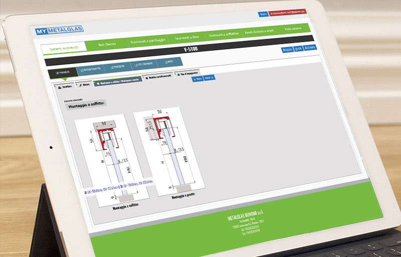 MyMetalglas, il software di configurazione Metalglas